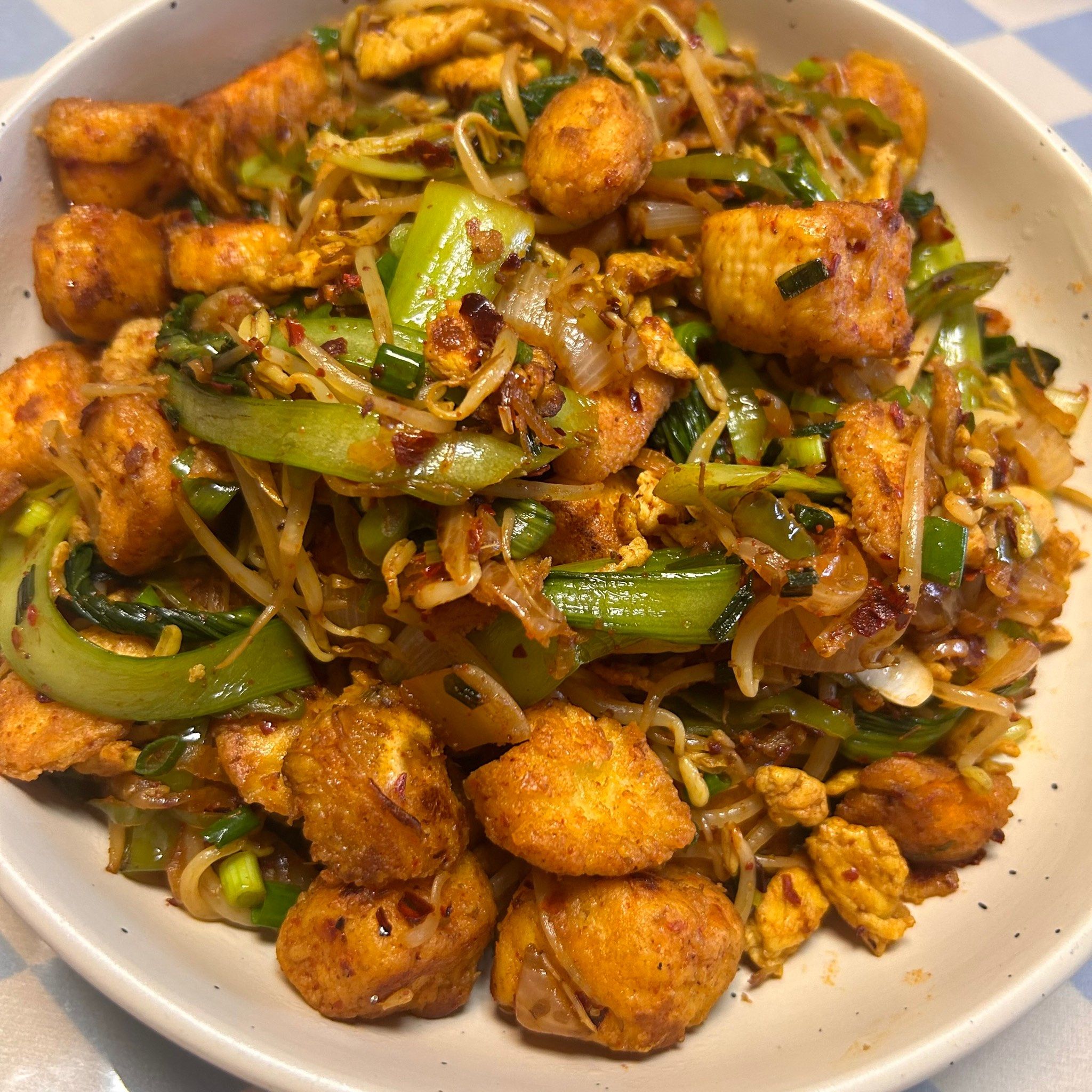 怎么炒馍花包饺子视频
